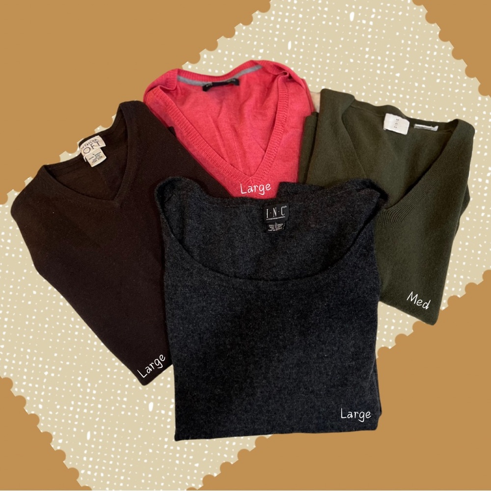 Sold in Pairs 4 - Long Sleeve V necks